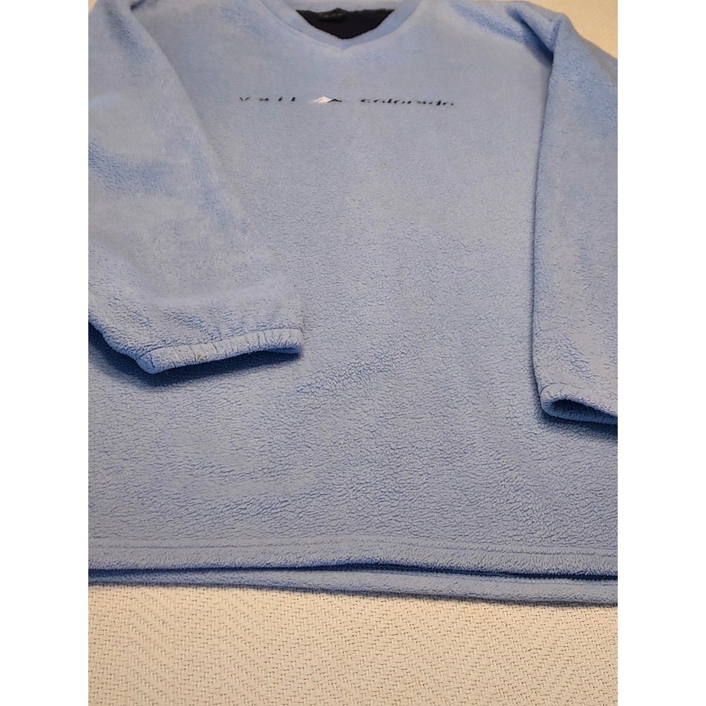 Vail Colorado Fleece V Neck pullover, Size XL, Made in USA